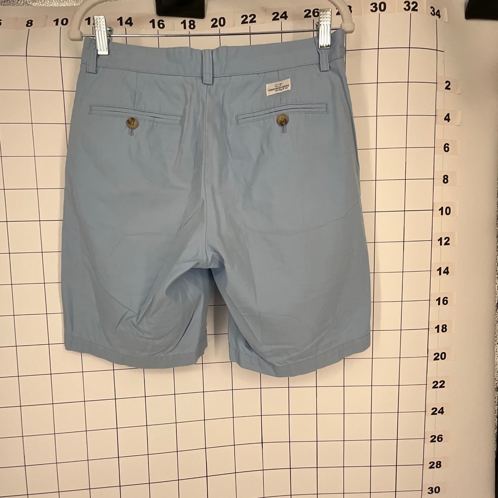 Vineyard Vines Club‎ Shorts Mens 30 Light Blue Cotton Flat Front Chino Shorts - Picture 10 of 11
